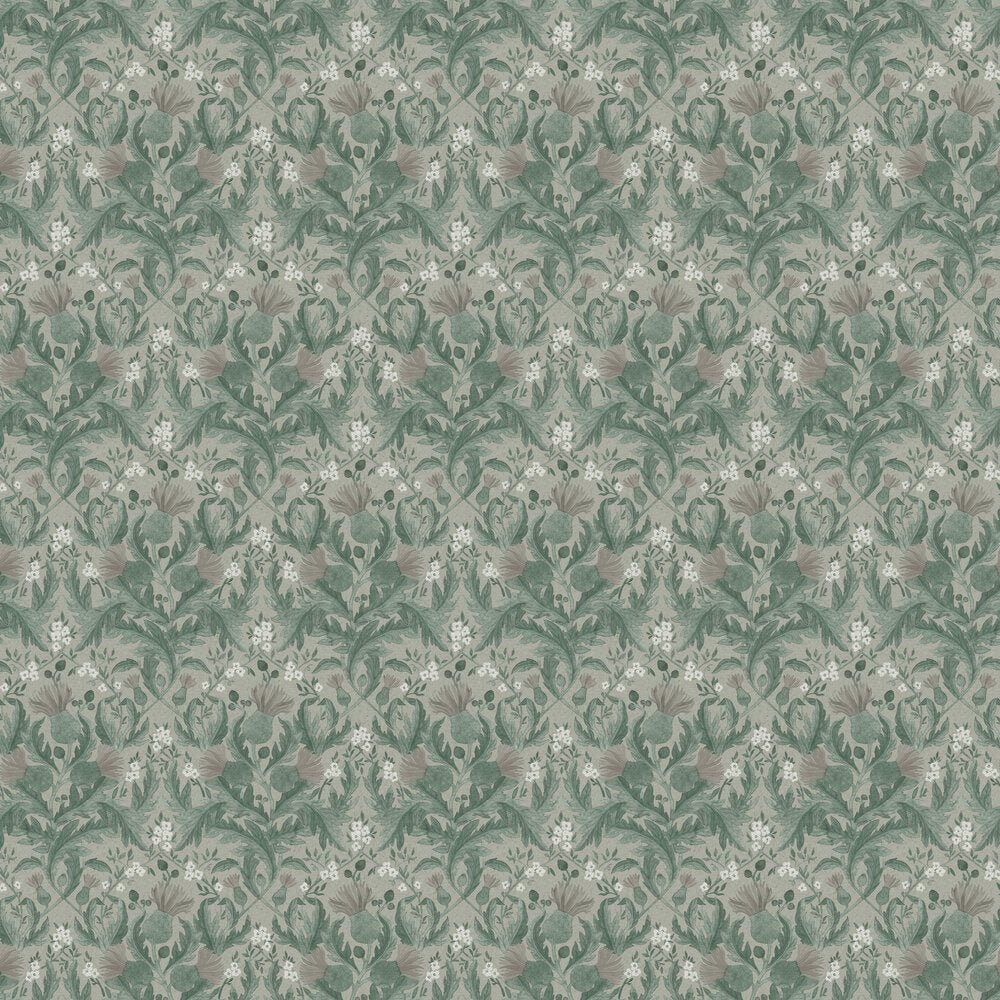 Thistle Wallpaper - Green - Boråstapeter - 7203 - Premier Wallcovering