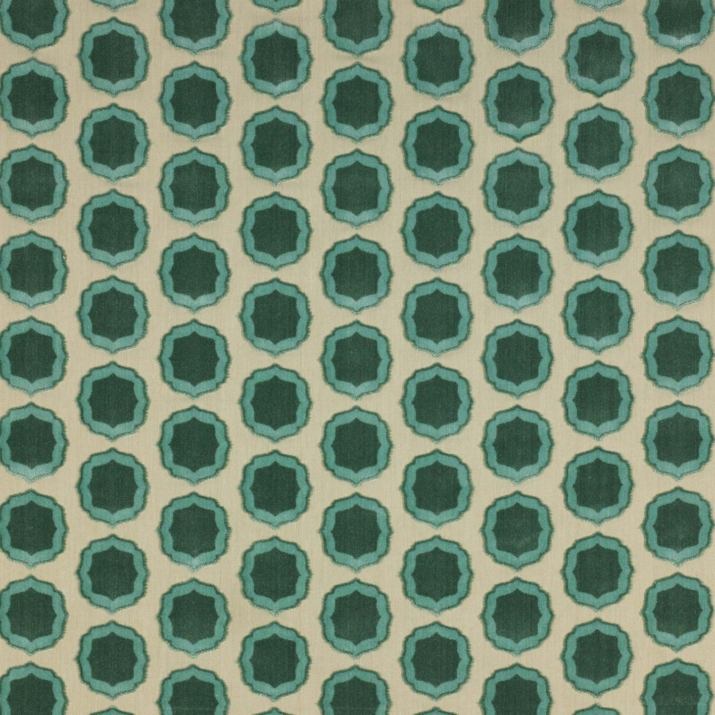 Tiana Fabric - Turquoise/Nattier - Manuel Canovas - 04786/08 - Premier Wallcovering