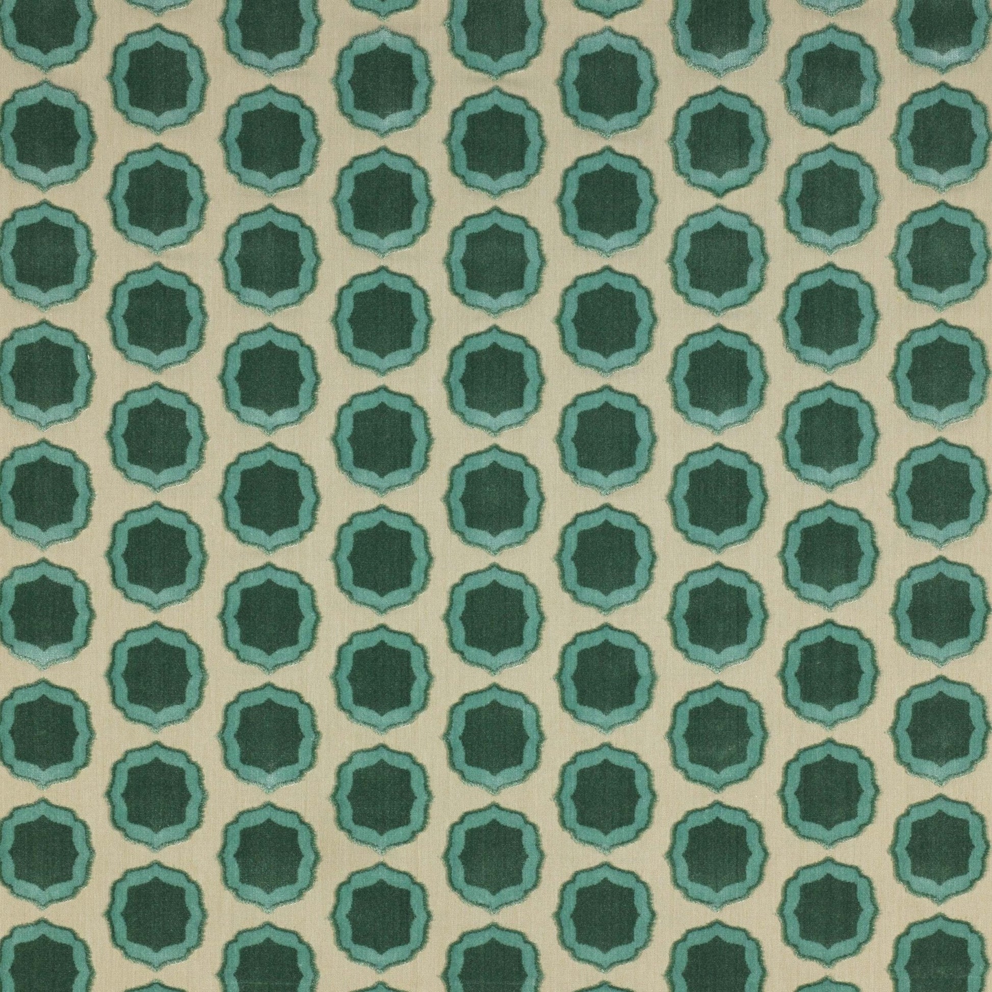 Tiana Fabric - Turquoise/Nattier - Manuel Canovas - 04786/08 - Premier Wallcovering