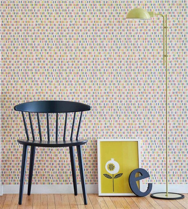 Tikku Wallpaper - Grapefruit / Sunshine / Ink - NNOU111527 - Scion