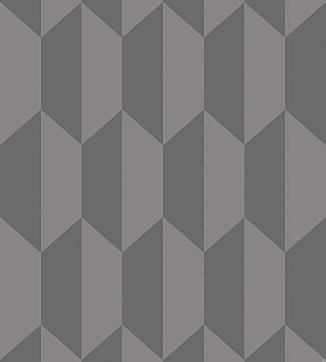 Tile Wallpaper - Charcoal and Metallic Pewter - 105/12051 - Cole & Son - Premier Wallcovering