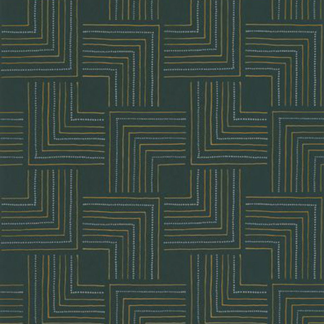 Tingari Nangara Wallpaper - Teal - Casadeco - 84397412 - Premier Wallcovering