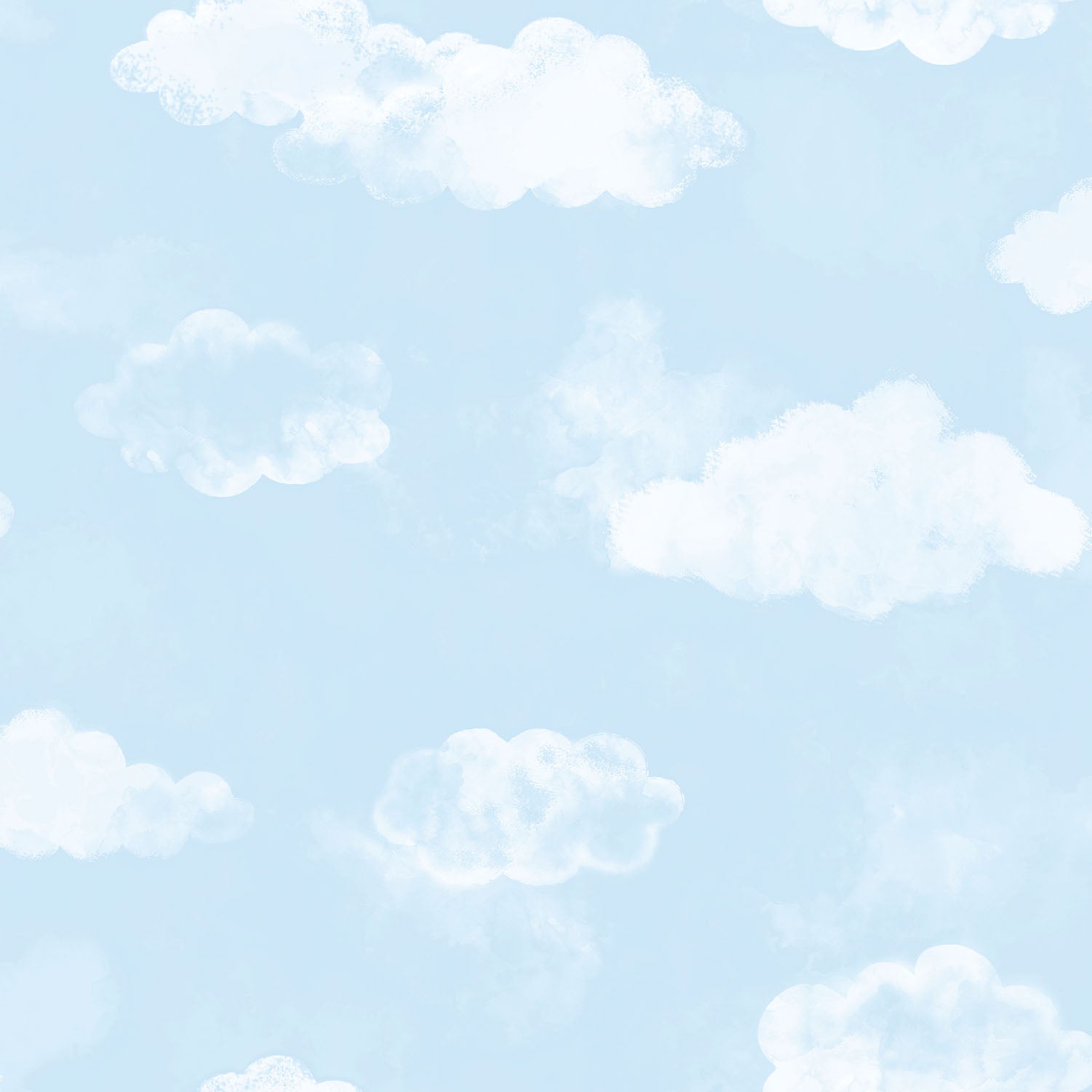 Tiny Tots 2 Cloud Wallpaper - Sky Blue - Galerie - G78359 - Premier Wallcovering