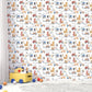Tiny Tots 2 Construction Wallpaper - Red / Blue / Orange - Galerie - G78361 - Premier Wallcovering