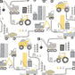 Tiny Tots 2 Construction Wallpaper - Yellow / Greige - Galerie - G78362 - Premier Wallcovering