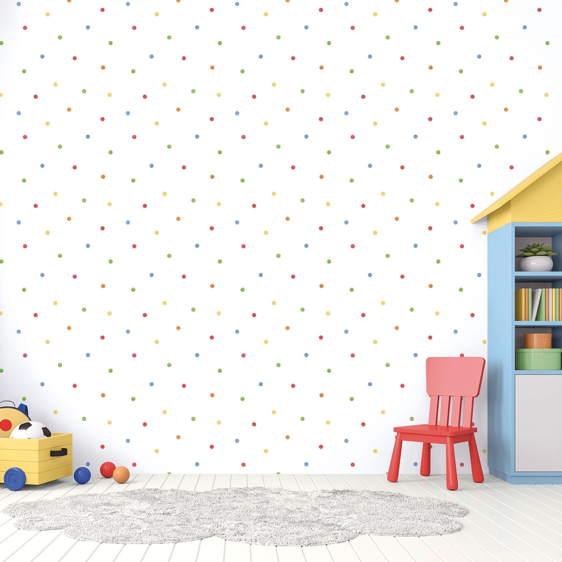 Tiny Tots 2 Dots Wallpaper - Primary - Galerie - G78367 - Premier Wallcovering