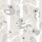 Tiny Tots 2 Koalas Wallpaper - Greige / Tan / Glitter - Galerie - G78385 - Premier Wallcovering