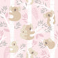 Tiny Tots 2 Koalas Wallpaper - Pink / Grey / Glitter - Galerie - G78387 - Premier Wallcovering
