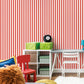 Tiny Tots 2 Regency Stripe Wallpaper - Red - Galerie - G78404 - Premier Wallcovering