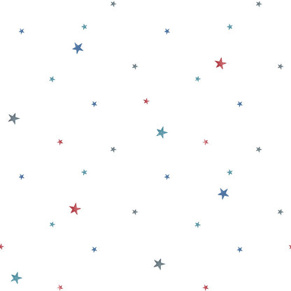 Tiny Tots 2 Stars Wallpaper - Navy / Blue / Red - Galerie - G78413 - Premier Wallcovering