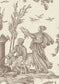 Toile Baptiste Wallpaper - Marron - Lewis & Wood - Premier Wallcovering