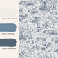 Toile de Jouy Wallpaper - Dark Seaspray Blue - Laura Ashley - 118494 - Premier Wallcovering