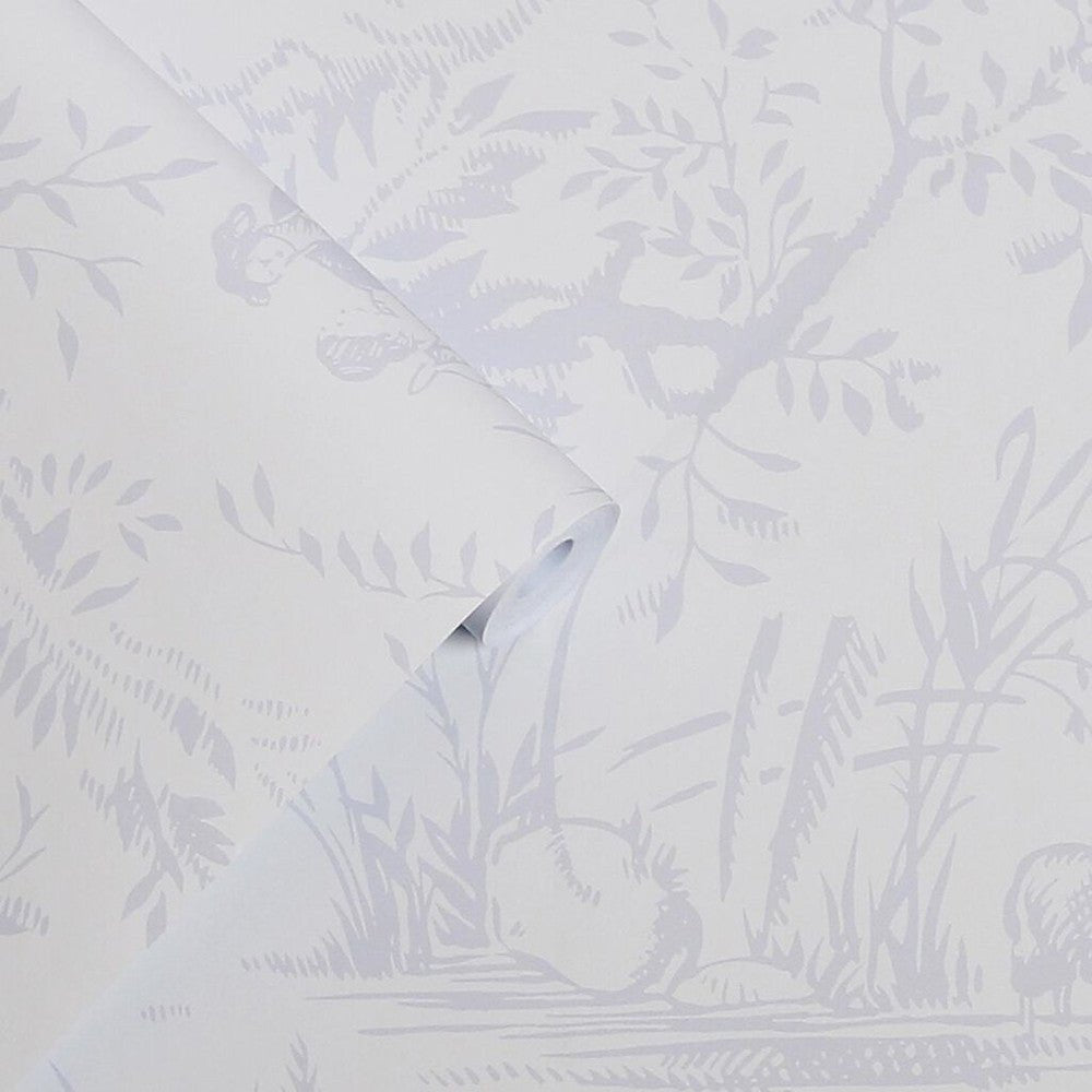 Toile de Jouy Wallpaper - Sugared Grey - Laura Ashley - 118495 - Premier Wallcovering