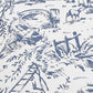 Toile de Jouy Wallpaper - Dark Seaspray Blue - Laura Ashley - 118494 - Premier Wallcovering