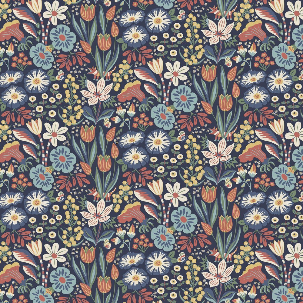 Tradgarden Wallpaper - Multi / Dark - Boråstapeter - 2095 - Premier Wallcovering