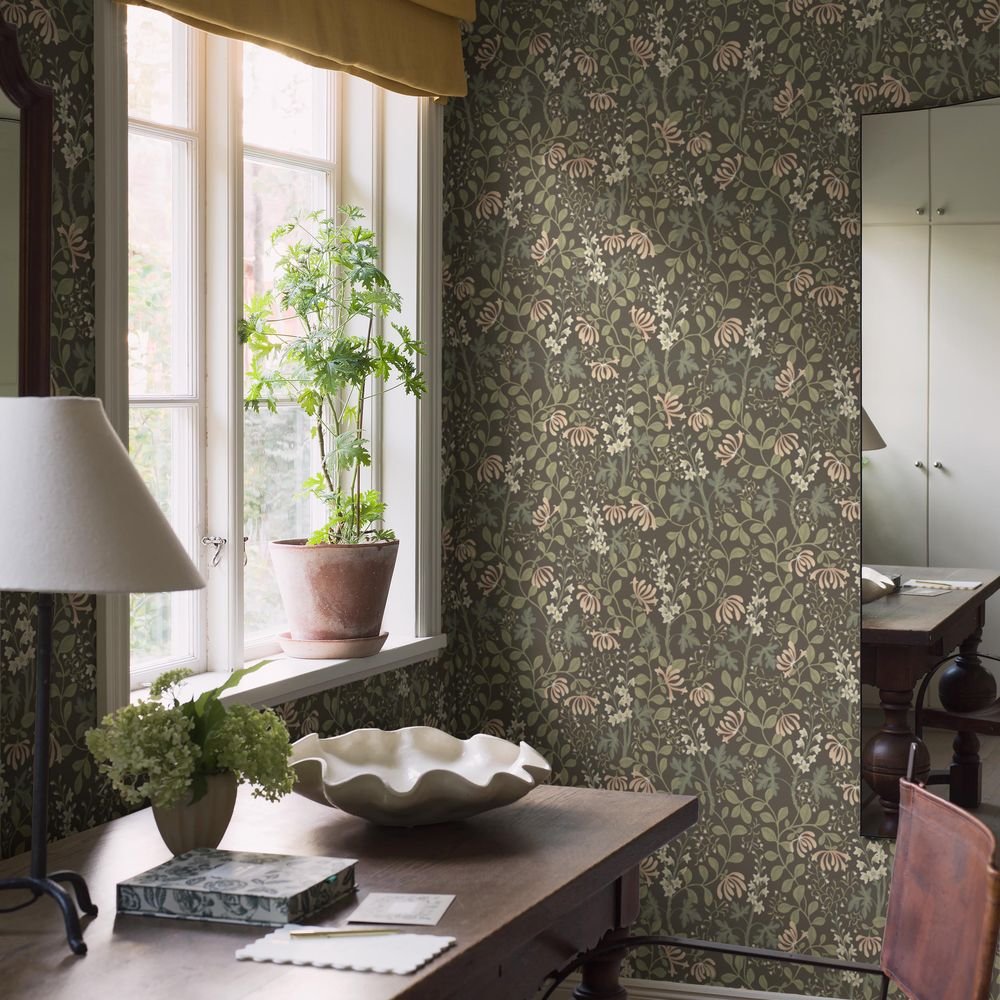 Tradgardsfrojd Wallpaper - Charcoal - Boråstapeter - 6986 - Premier Wallcovering