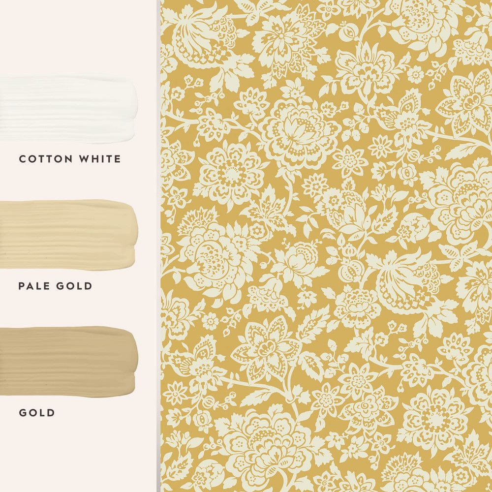 Trailing Laurissa Pale Wallpaper - Ochre Yellow - Laura Ashley - 121072 - Premier Wallcovering