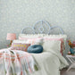 Trailing Laurissa Pale Wallpaper - Seaspray Blue - Laura Ashley - 121073 - Premier Wallcovering