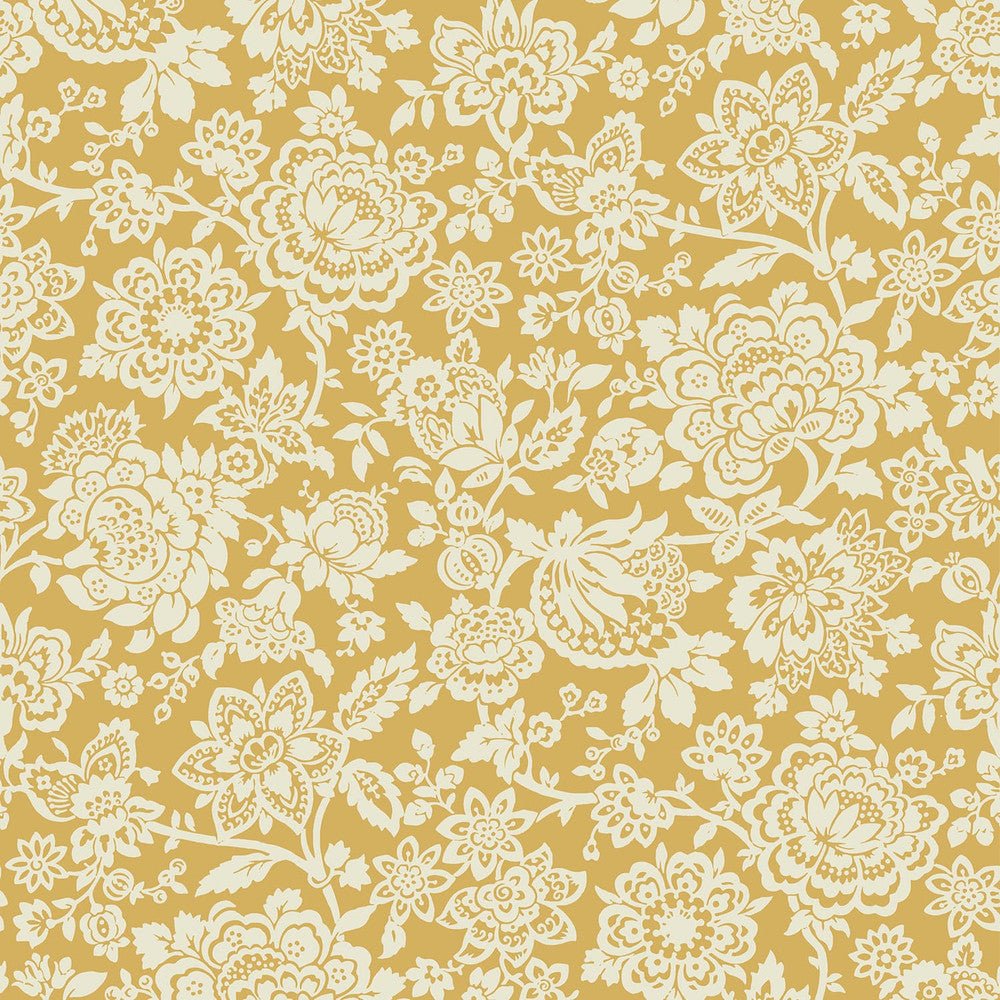 Trailing Laurissa Pale Wallpaper - Ochre Yellow - Laura Ashley - 121072 - Premier Wallcovering