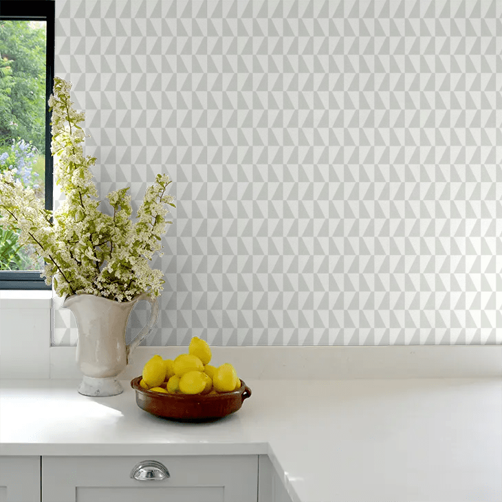 Trapez Wallpaper - Pale Duck Egg - Boråstapeter - 1779 - Premier Wallcovering