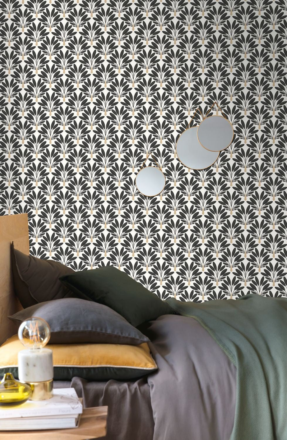 Traveller Tree Wallpaper - Noir Blanc - Caselio - 101269026