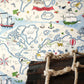 Treasure Map Wallpaper - Sea Blue - Sanderson - DLIT214038