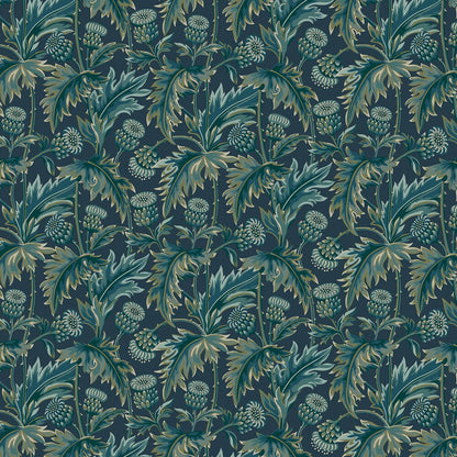 Treasured Thistle Wallpaper - Blue - Boråstapeter - 2273 - Premier Wallcovering