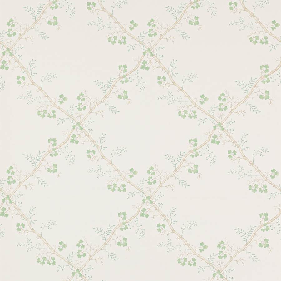 Trefoil Trellis Wallpaper - Celadon - Colefax & Fowler - W7008 - 01 - Premier Wallcovering