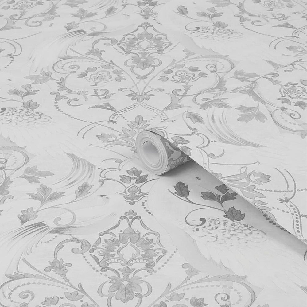 Tregaron Wallpaper - Silver - Laura Ashley - 119868 - Premier Wallcovering