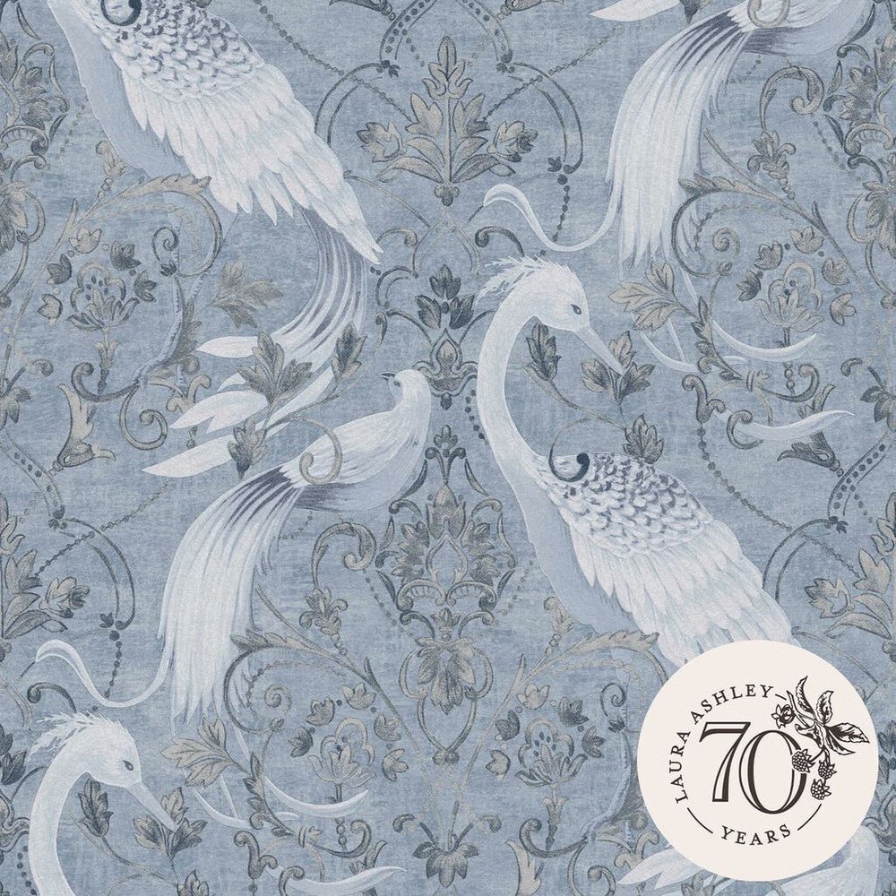 Tregaron Wallpaper - Midnight Blue - Laura Ashley - 120132 - Premier Wallcovering