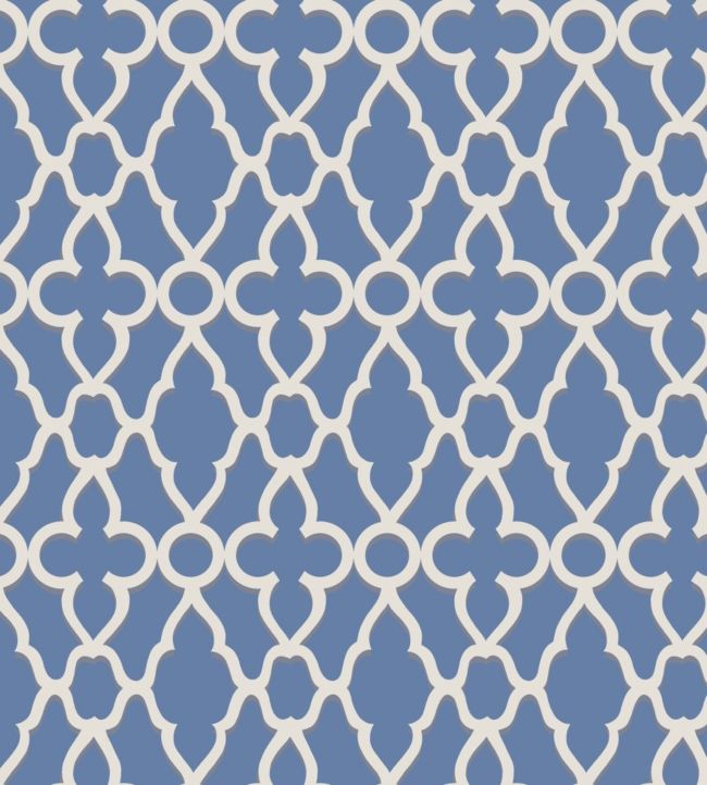 Treillage Wallpaper - White on Hyacinth - 116/6021 - Cole & Son - Premier Wallcovering