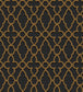 Treillage Wallpaper - Metallic Bronze on Charcoal - 116/6025 - Cole & Son - Premier Wallcovering