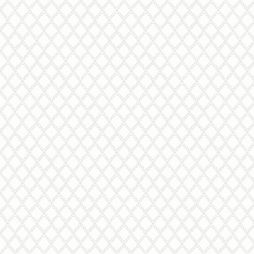 Trellis Leaves Wallpaper - Ivory - Boråstapeter - 7670 - Premier Wallcovering