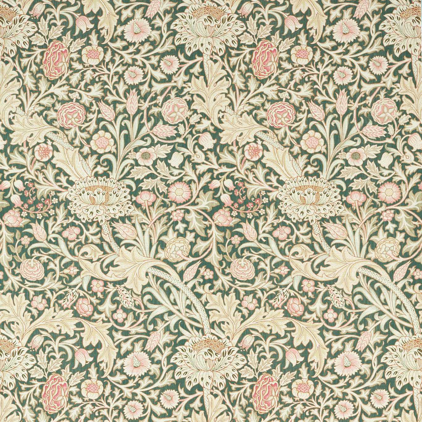 Trent Wallpaper - Teal - 217209 - Morris & Co - Premier Wallcovering