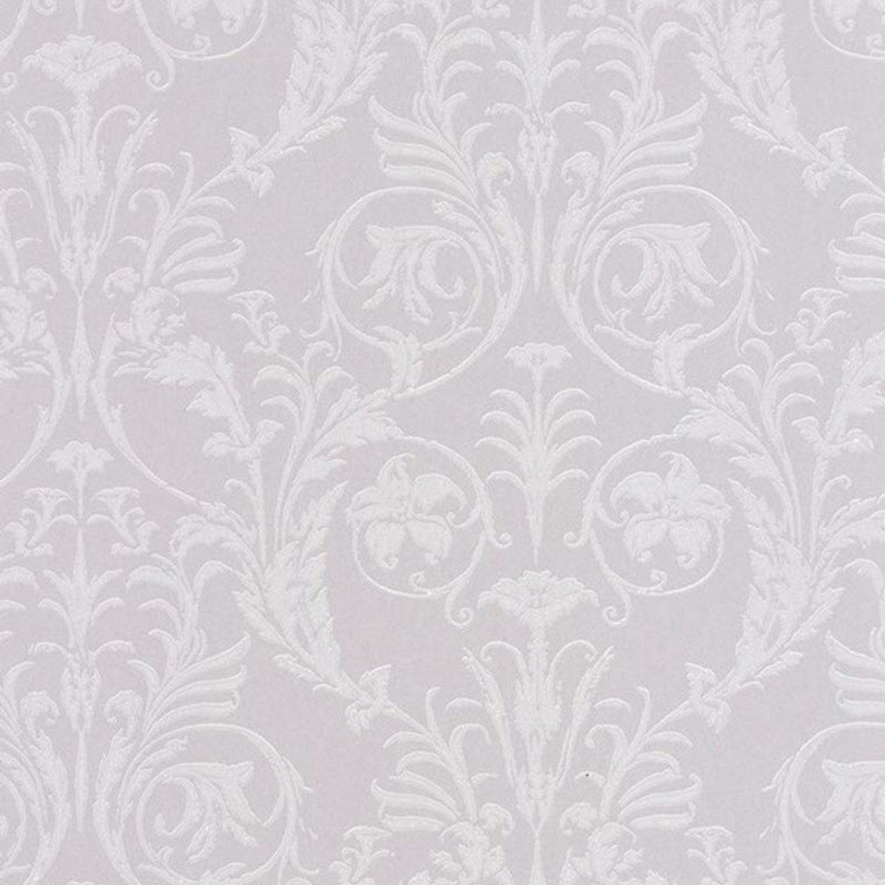 Trianon Montsegur Wallpaper - Blanc And Gris - Casadeco - 86029254 - Premier Wallcovering