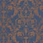 Trianon Montsegur Wallpaper - Cuivre And Blue - Casadeco - 86026564 - Premier Wallcovering