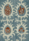 Tribal Wallpaper - Masai Blue - Lewis & Wood - Premier Wallcovering