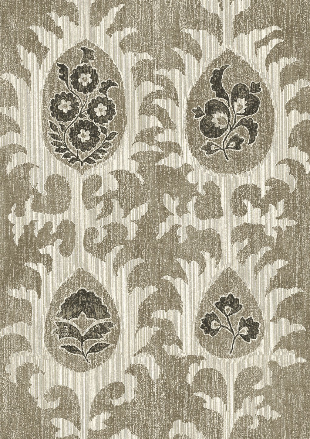 Tribal Wallpaper - Black Bronze - Lewis & Wood - Premier Wallcovering