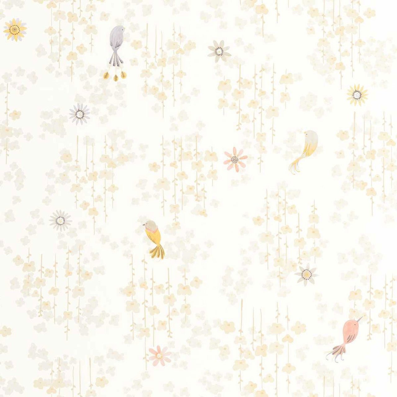 Tropical Birds Once Upon A Time Wallpaper - Naturel - Casadeco - 200781212 - Premier Wallcovering