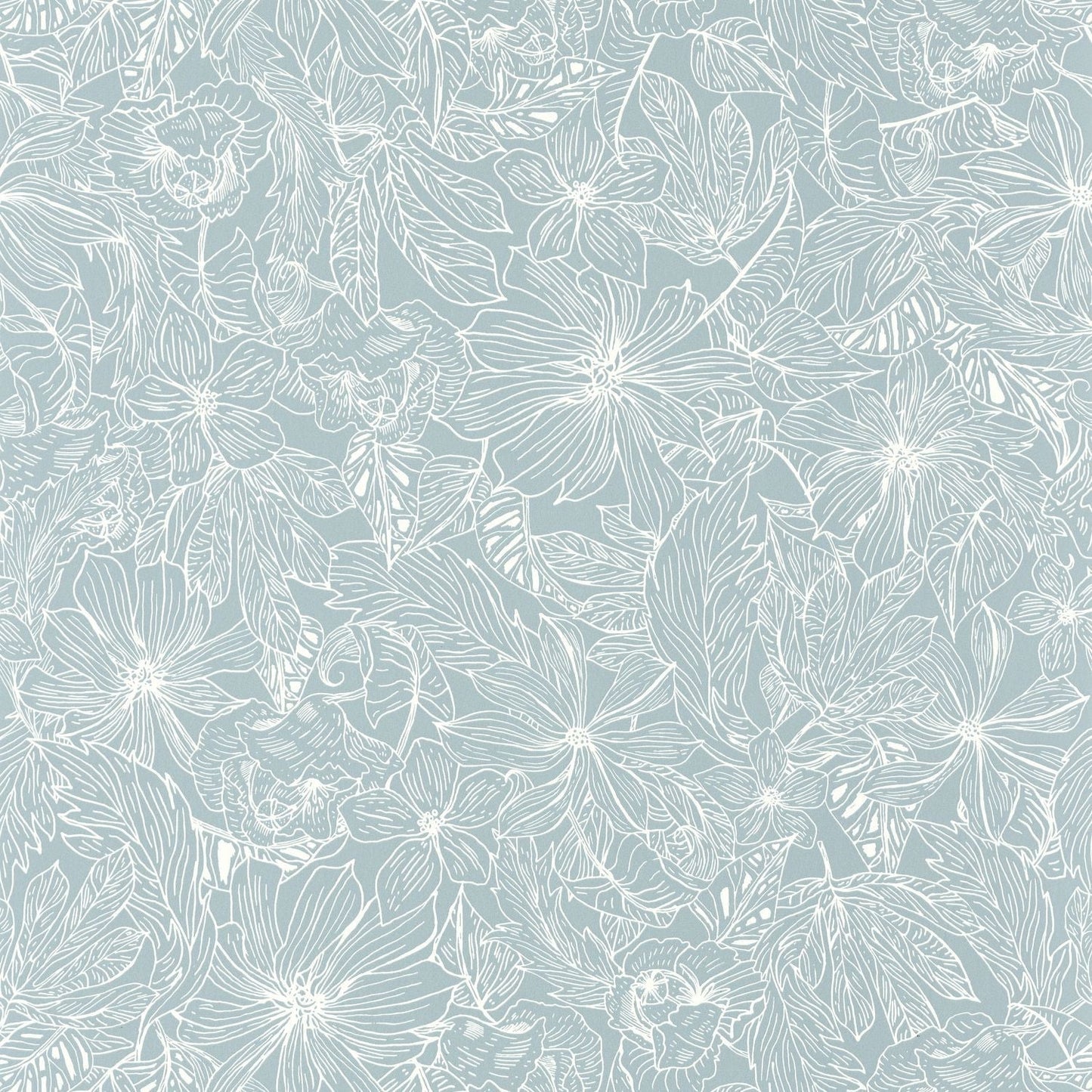 Tropical Sun Wallpaper - Smoke Blue - Caselio - 102686000