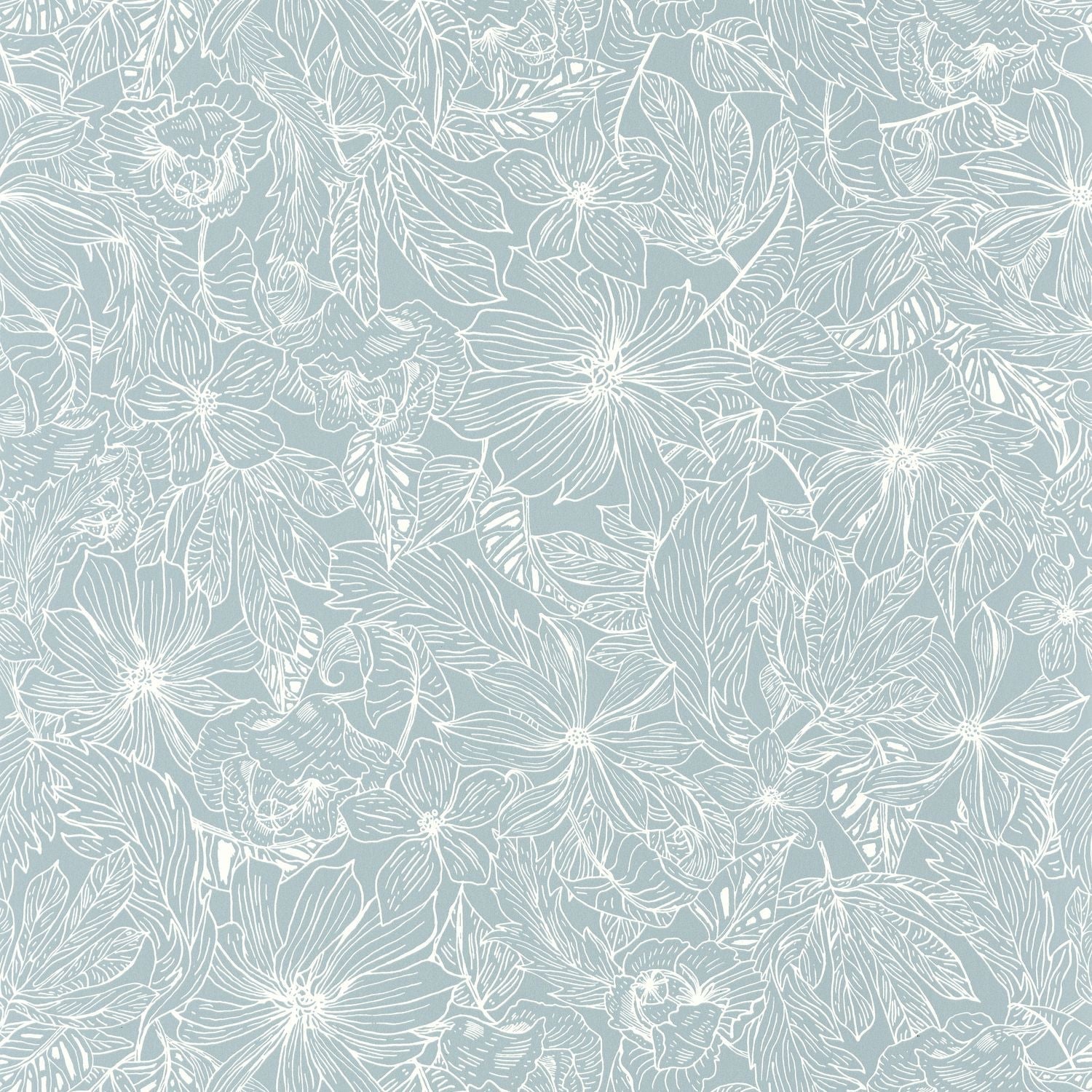 Tropical Sun Wallpaper - Smoke Blue - Caselio - 102686000