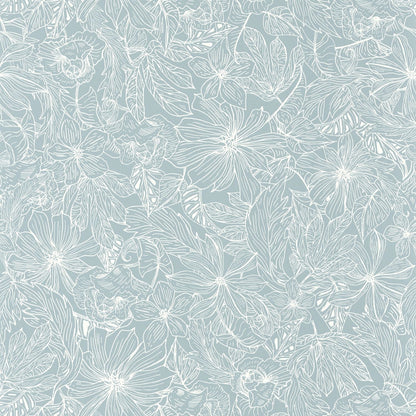 Tropical Sun Wallpaper - Smoke Blue - Caselio - 102686000
