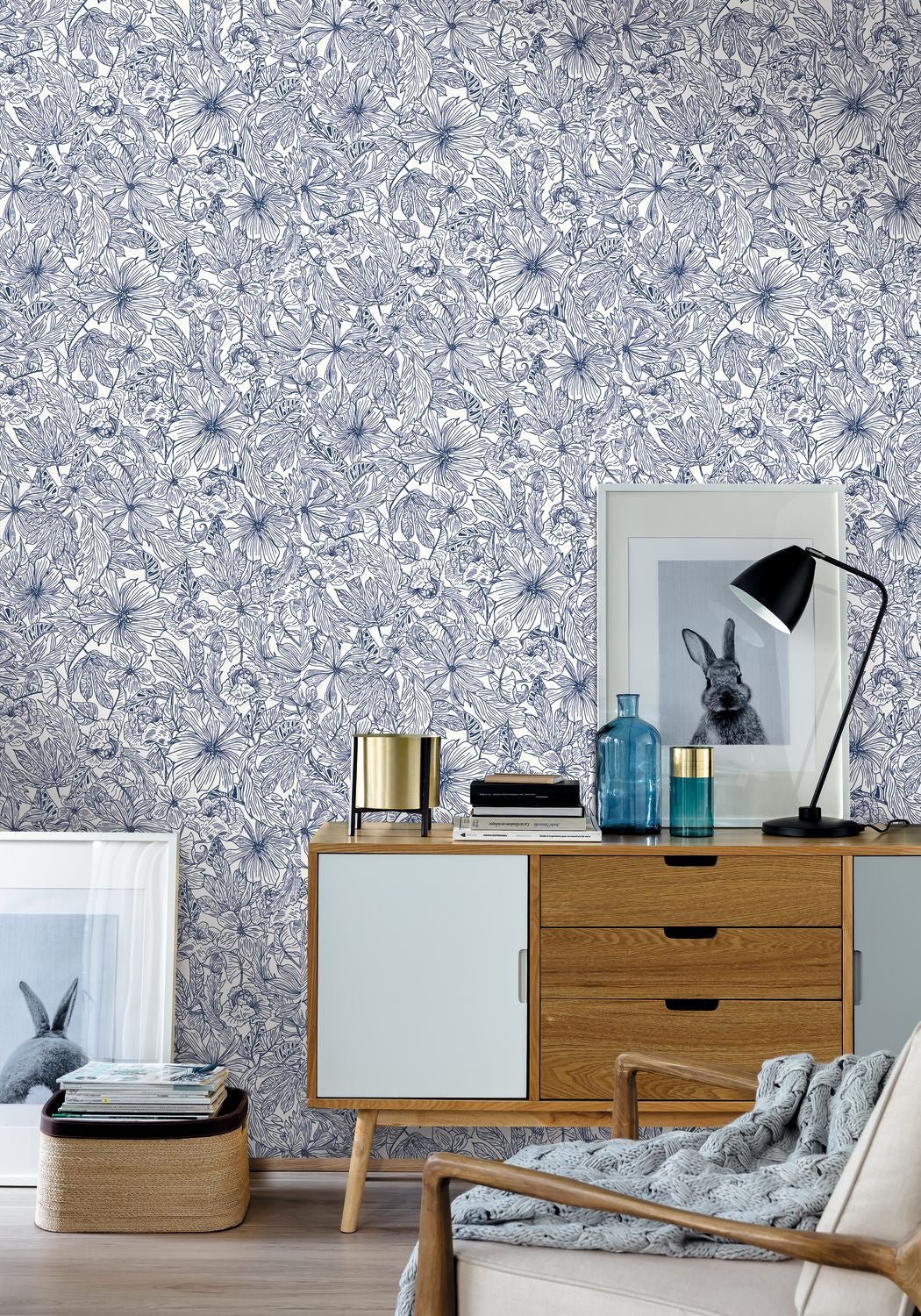 Tropical Sun Wallpaper - Midnight Blue - Caselio - 102686205