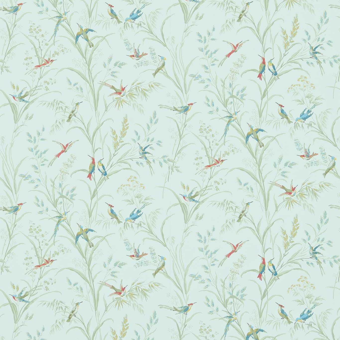 Tuileries Wallpaper - Sage/Multi - Sanderson - DFAB214082