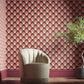 Tulip & Bird Wallpaper - Amaranth & Blush - 510030 - Morris & Co - Premier Wallcovering
