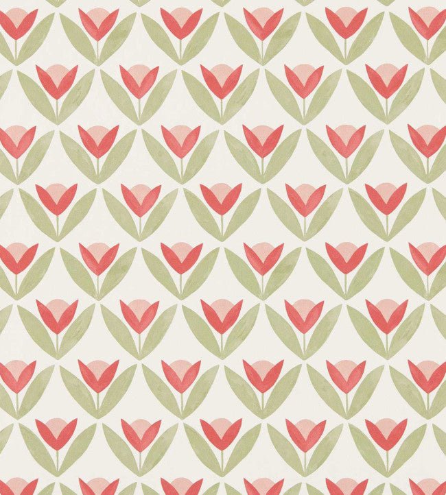 Tulip Trellis Wallpaper - Berry - Scion - NSCW113255