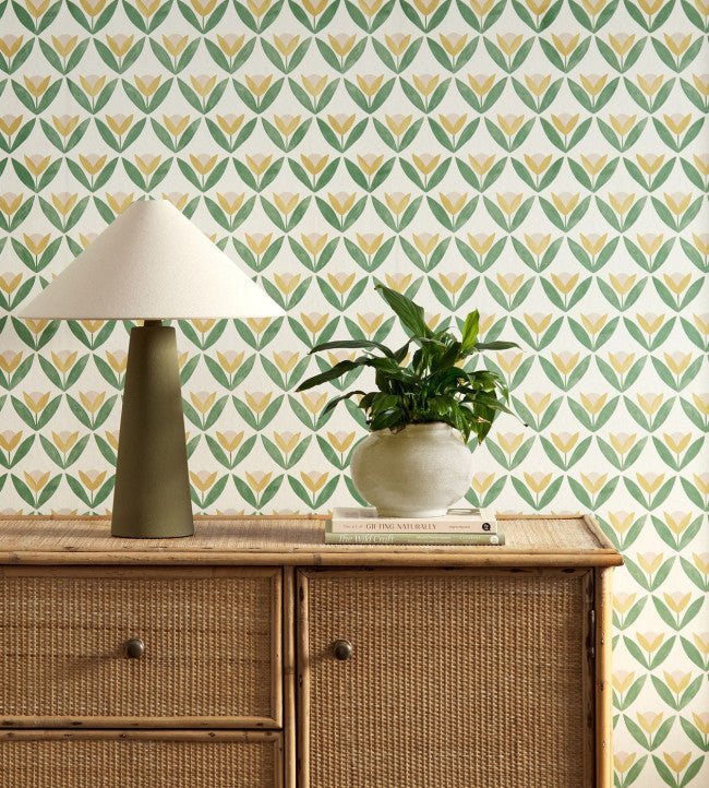 Tulip Trellis Wallpaper - Honey - Scion - NSCW113256