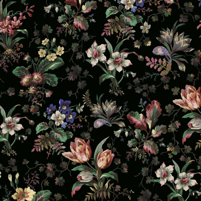 Tulipa Wallpaper - Onyx - House of Hackney - 1-WA-TUL-DI-ONX-XXX