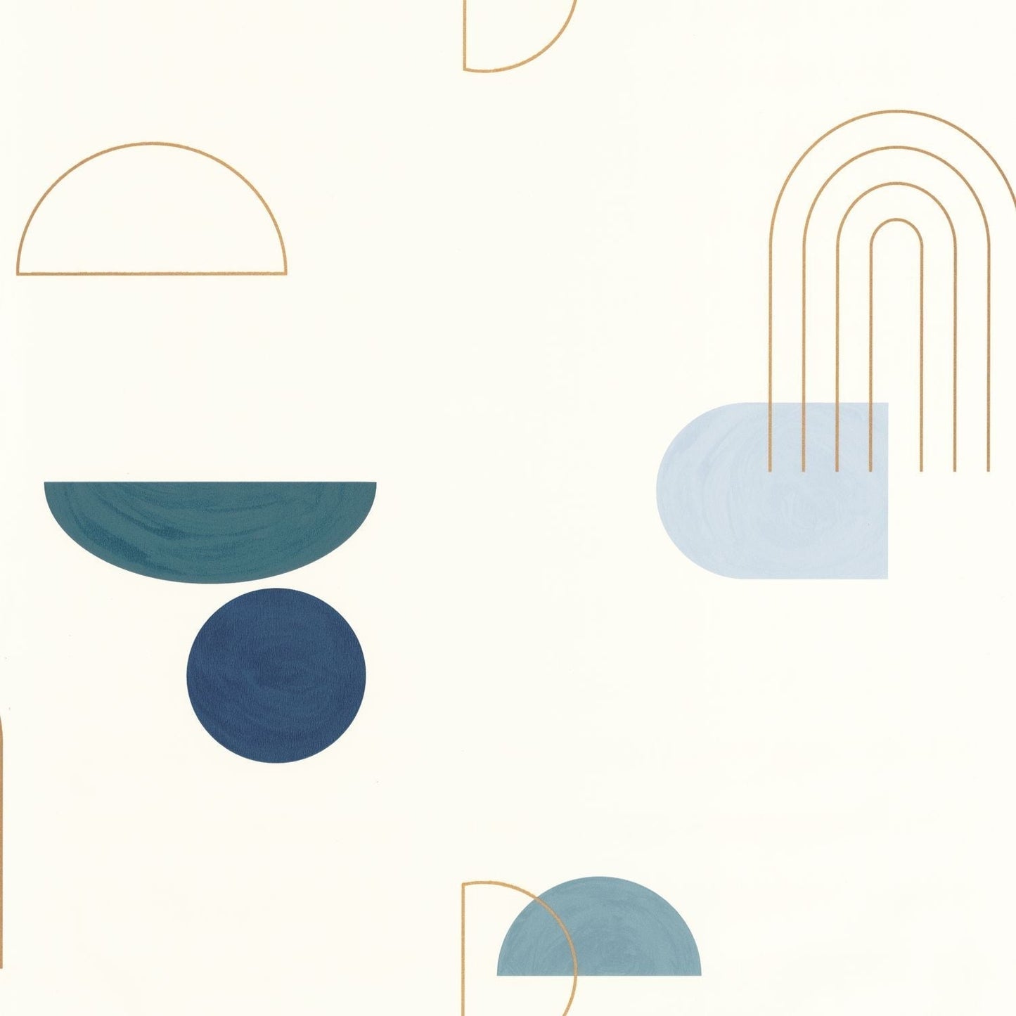 Turn Around Wallpaper - Bleu Canard - Caselio - 102916029