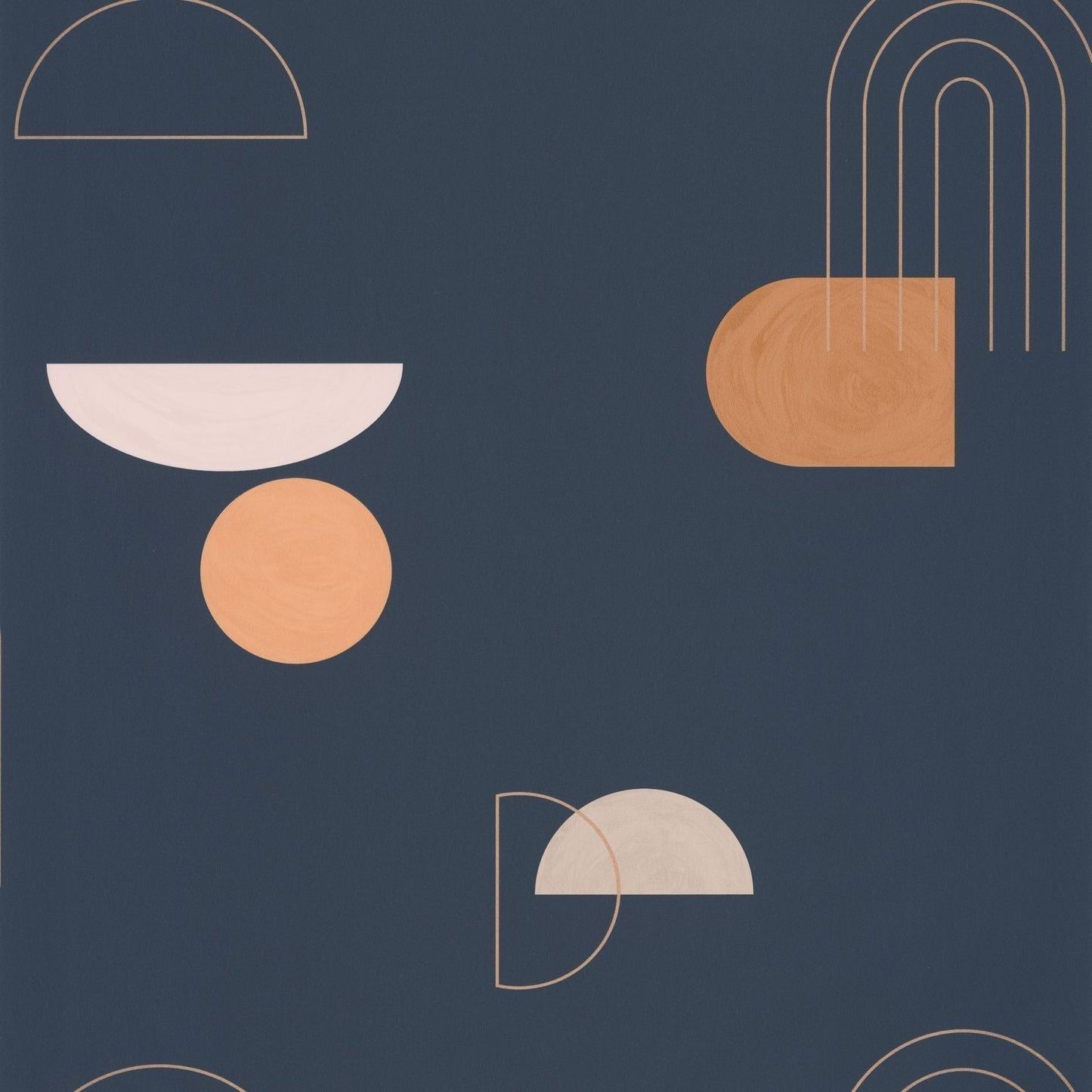 Turn Around Wallpaper - Bleu Minuit - Caselio - 102916124